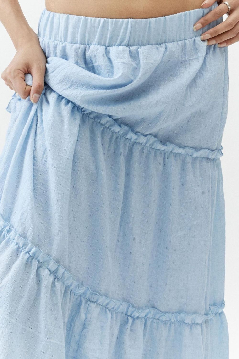 Frill Elastic Waist Skirt.