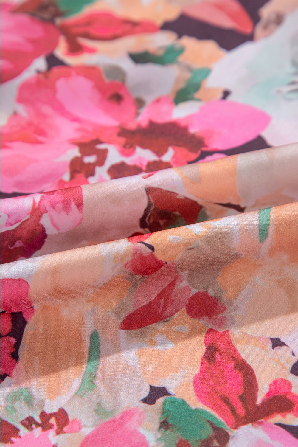 Frill floral button down long sleeve shirt.
