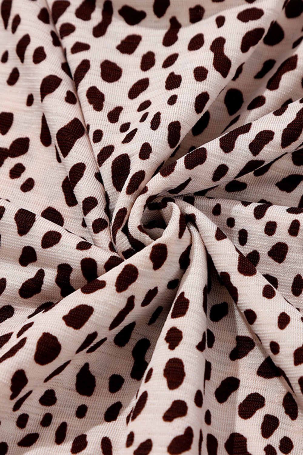 Frill Printed Round Neck Dress.