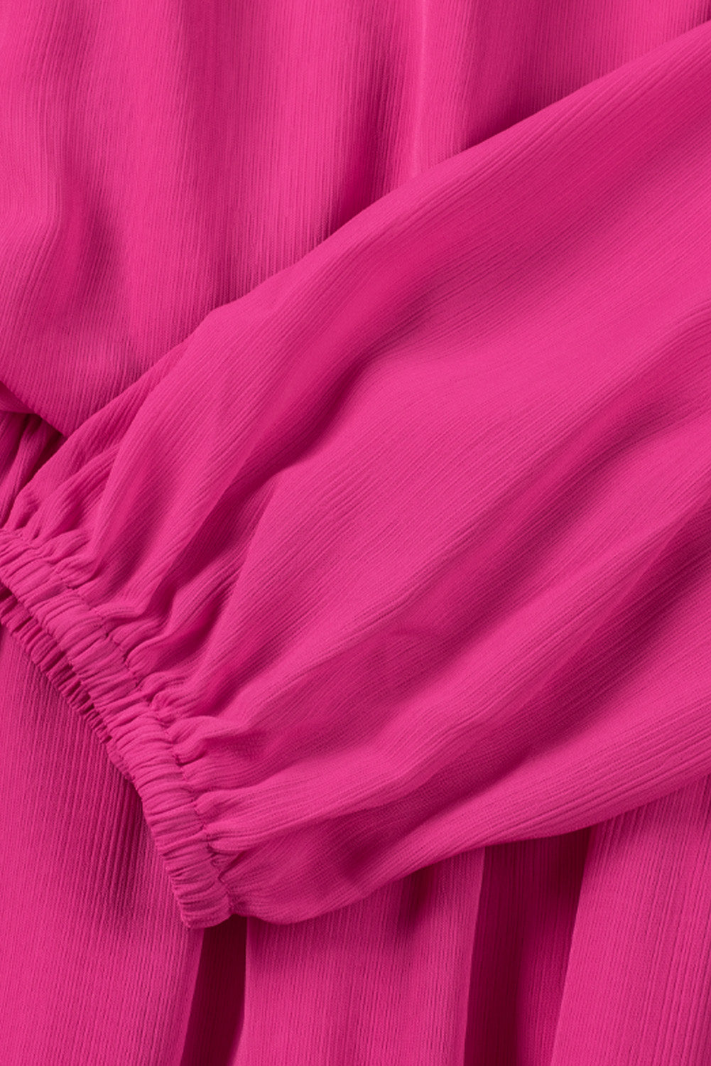 Frill Tie Neck Balloon Sleeve Dress.