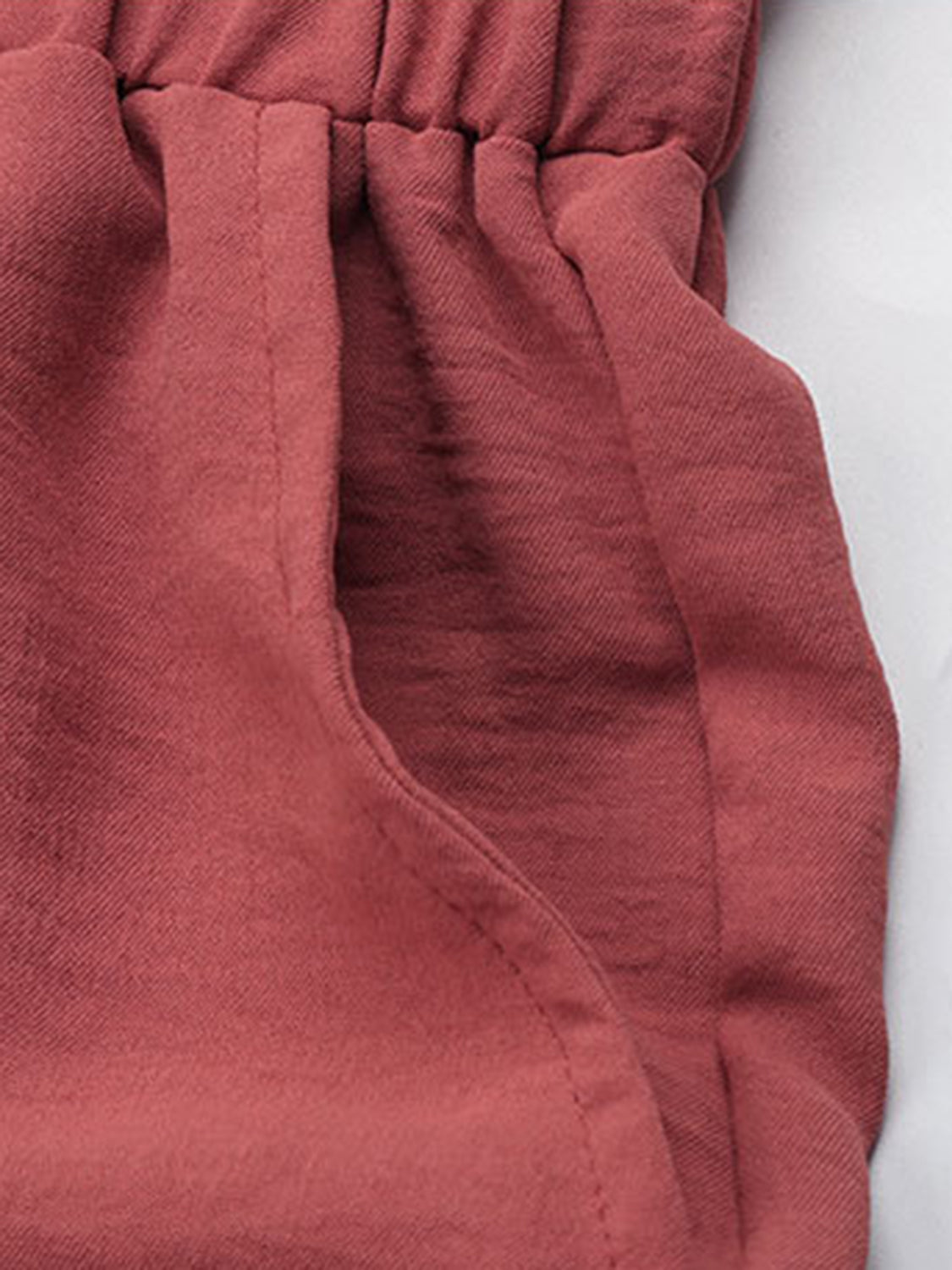 Frill tied wide leg pants, opaque.