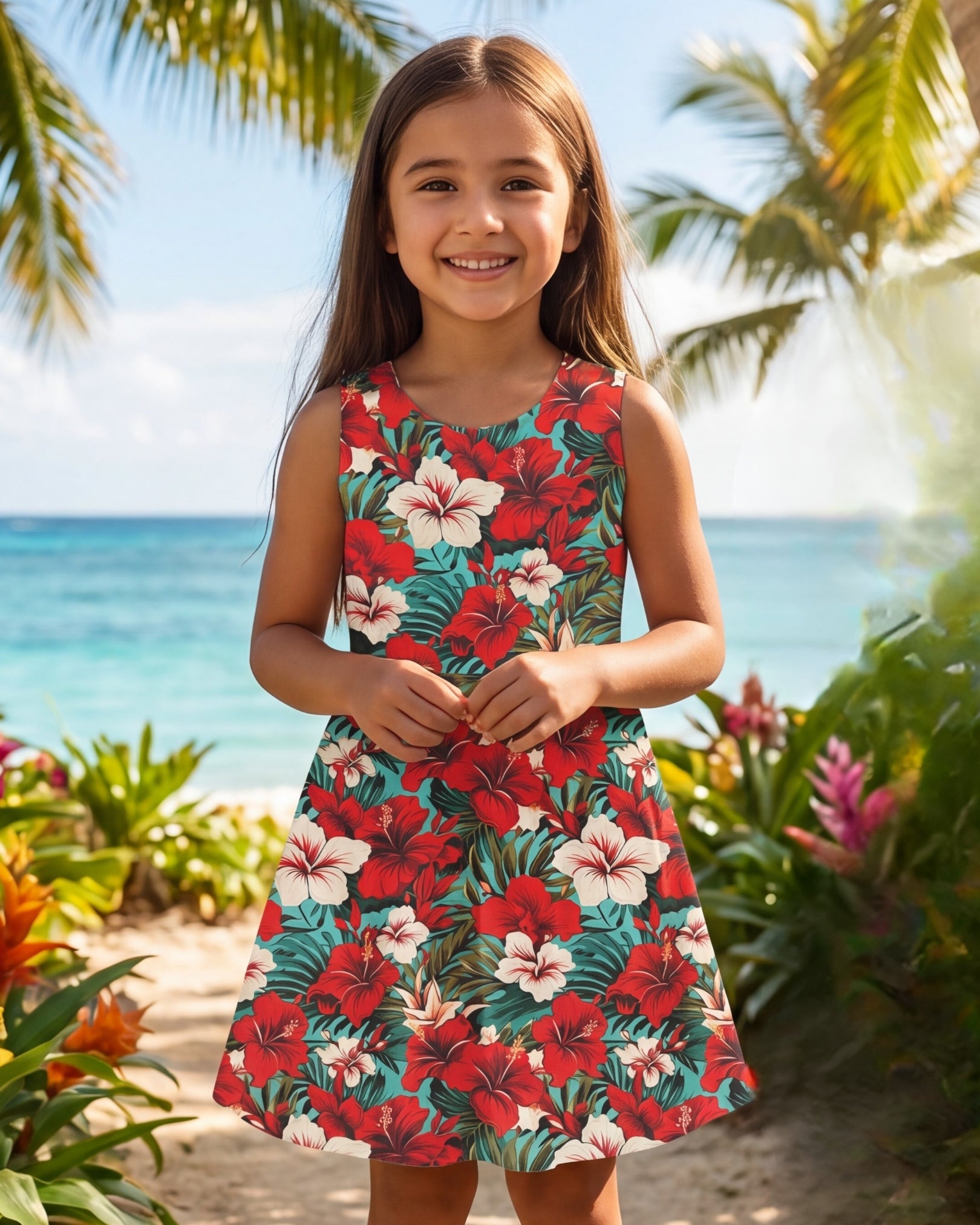 Girls Sun Dress - Aloha Vibes