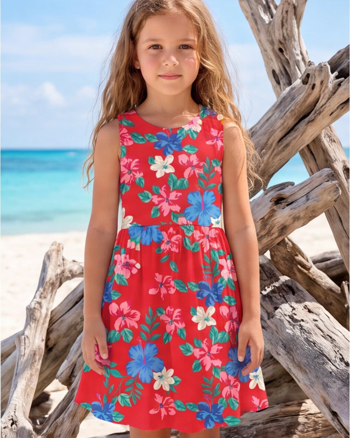 Girls Sun Dress - Island Florals
