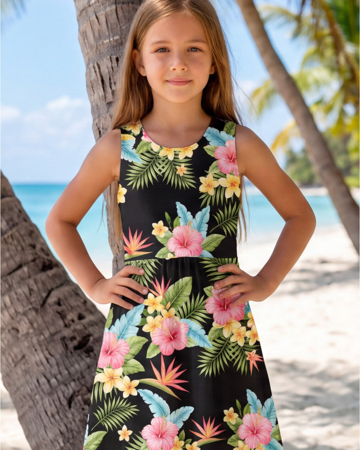 Girls Sun Dress - Lost in Paradise