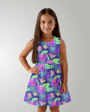 Girls Sun Dress - Purple Paradise