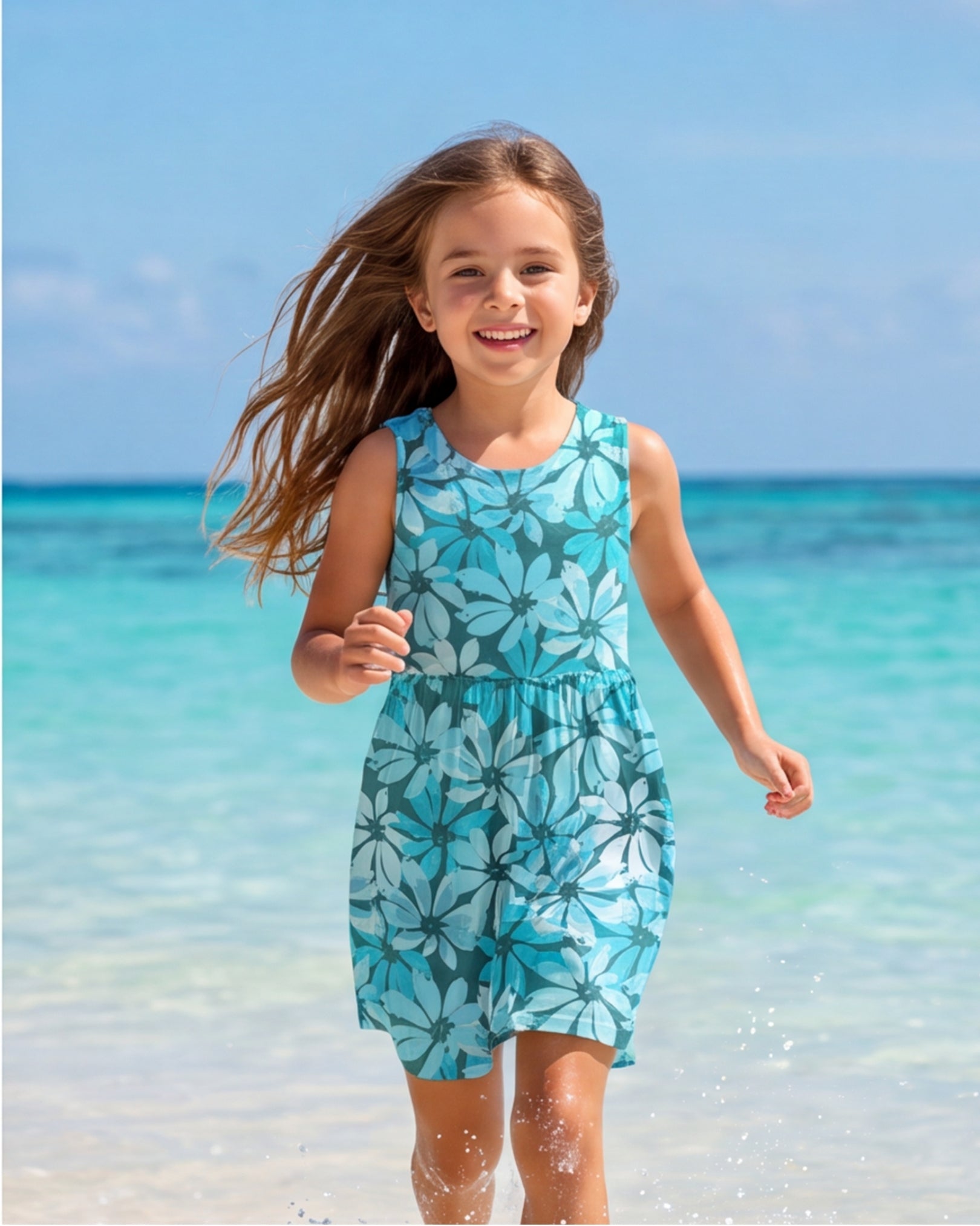 Girls Sun Dress - Seaside Sonata