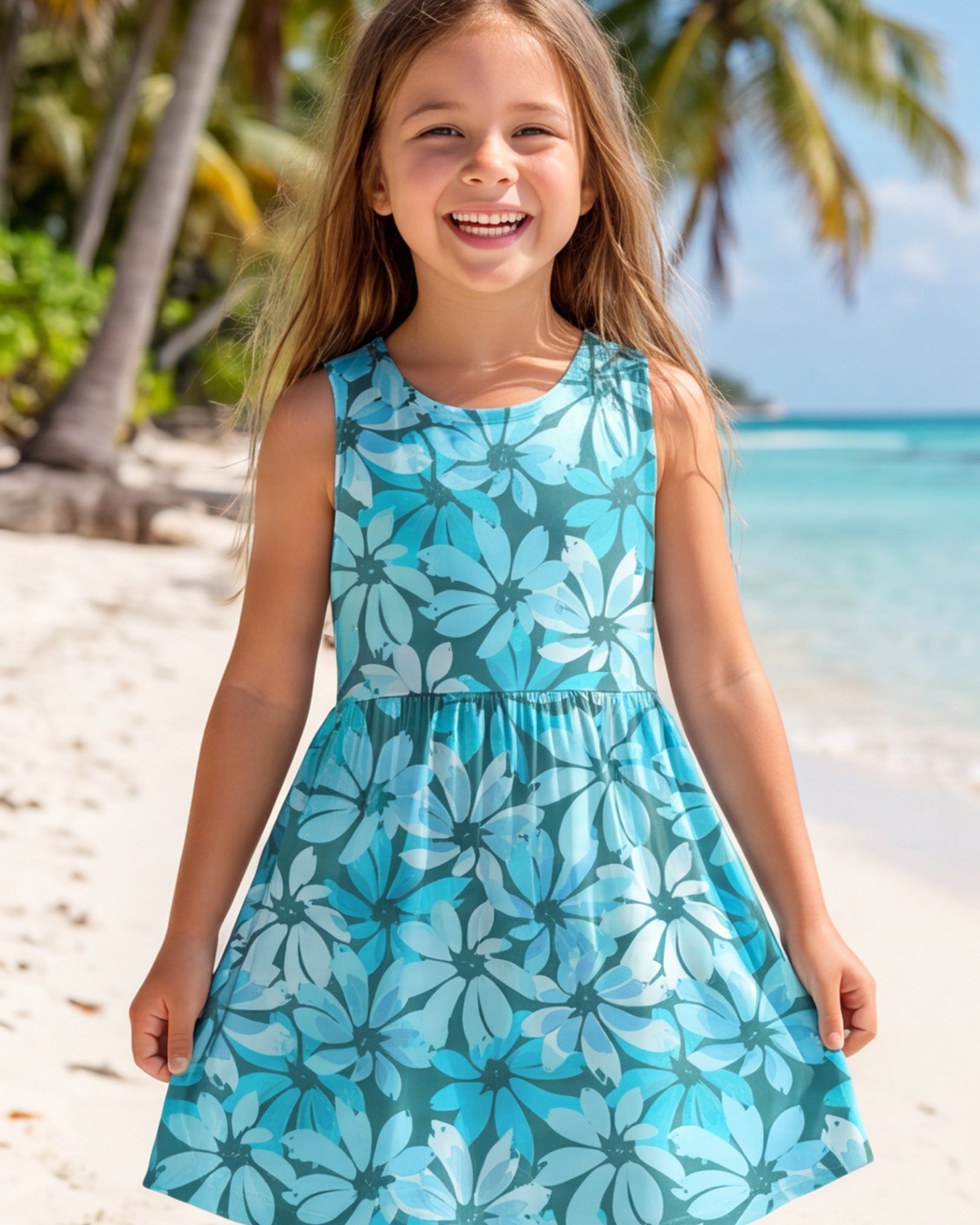 Girls Sun Dress - Seaside Sonata
