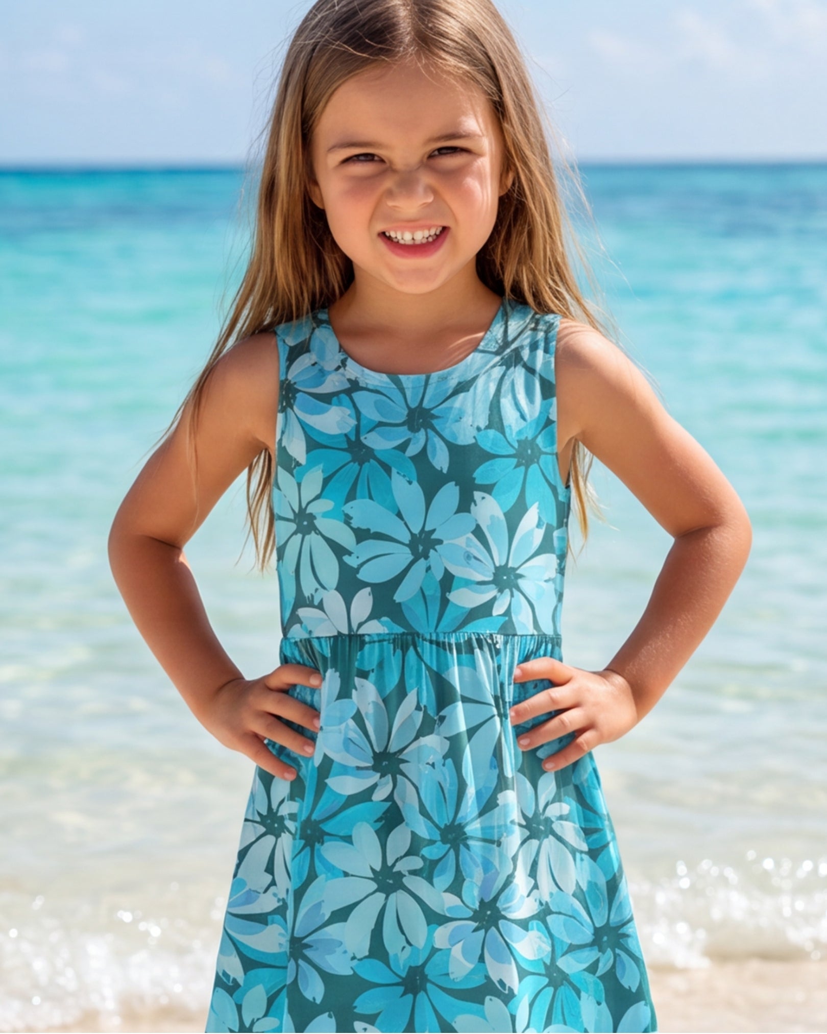 Girls Sun Dress - Seaside Sonata