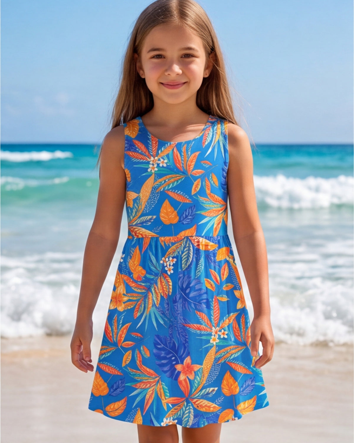 Girls Sun Dress - Tropical Escape