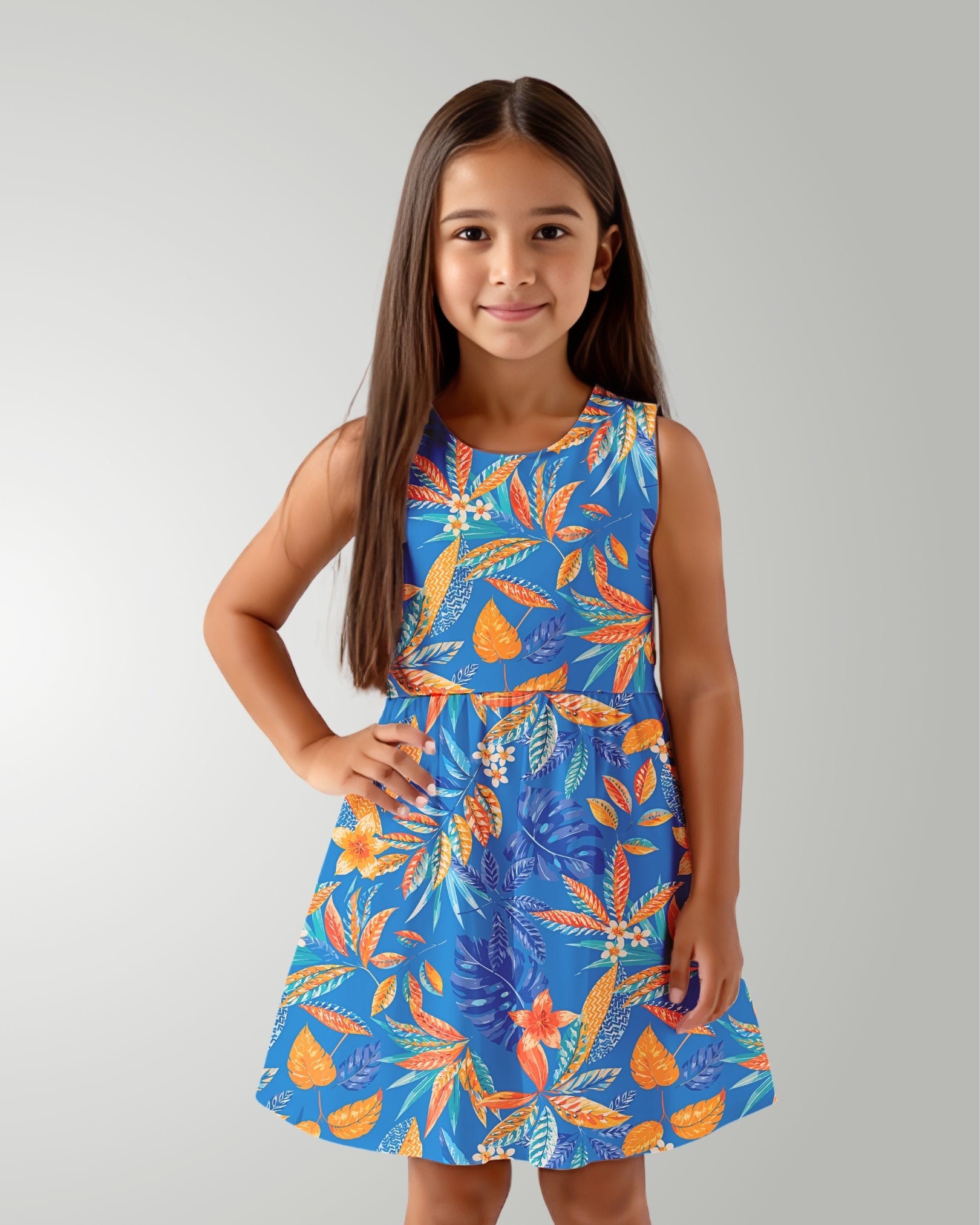 Girls Sun Dress - Tropical Escape