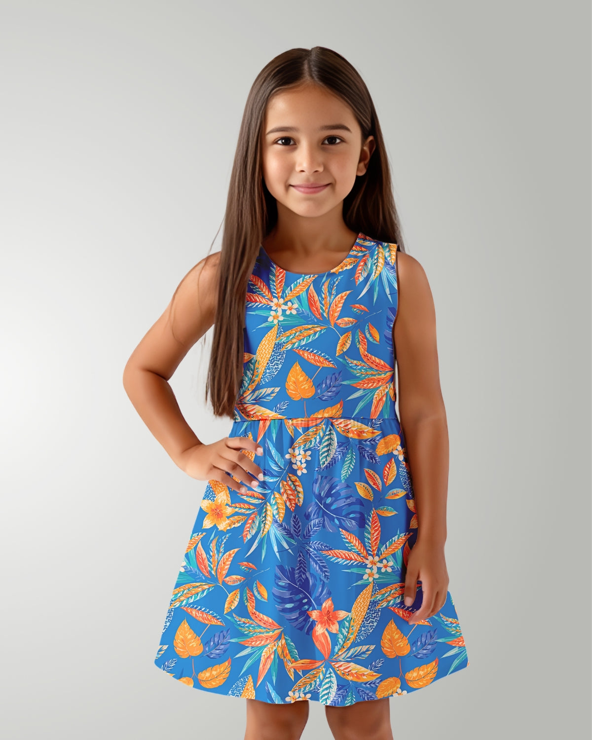 Girls Sun Dress - Tropical Escape
