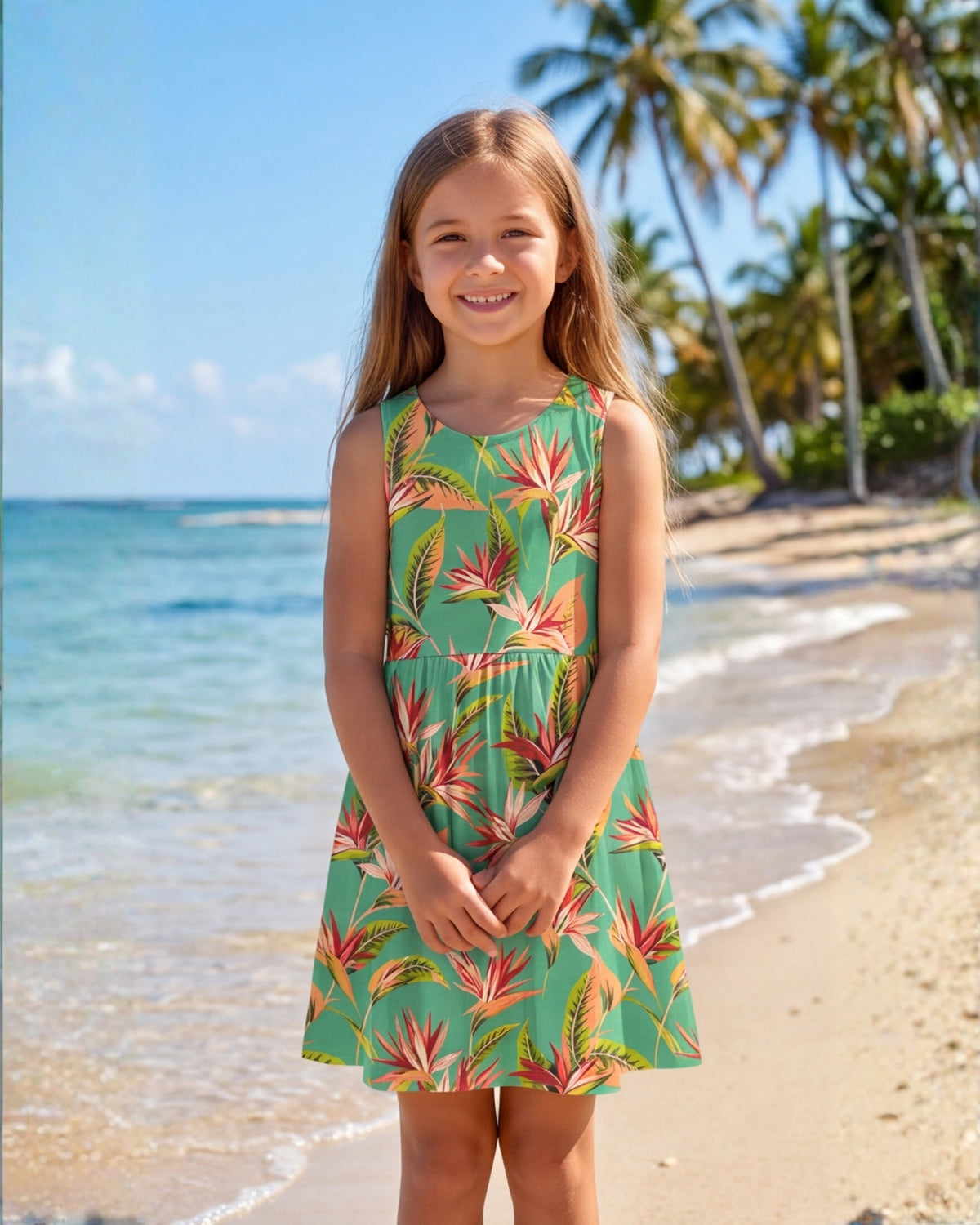 Girls Sun Dress - Tropical Melody