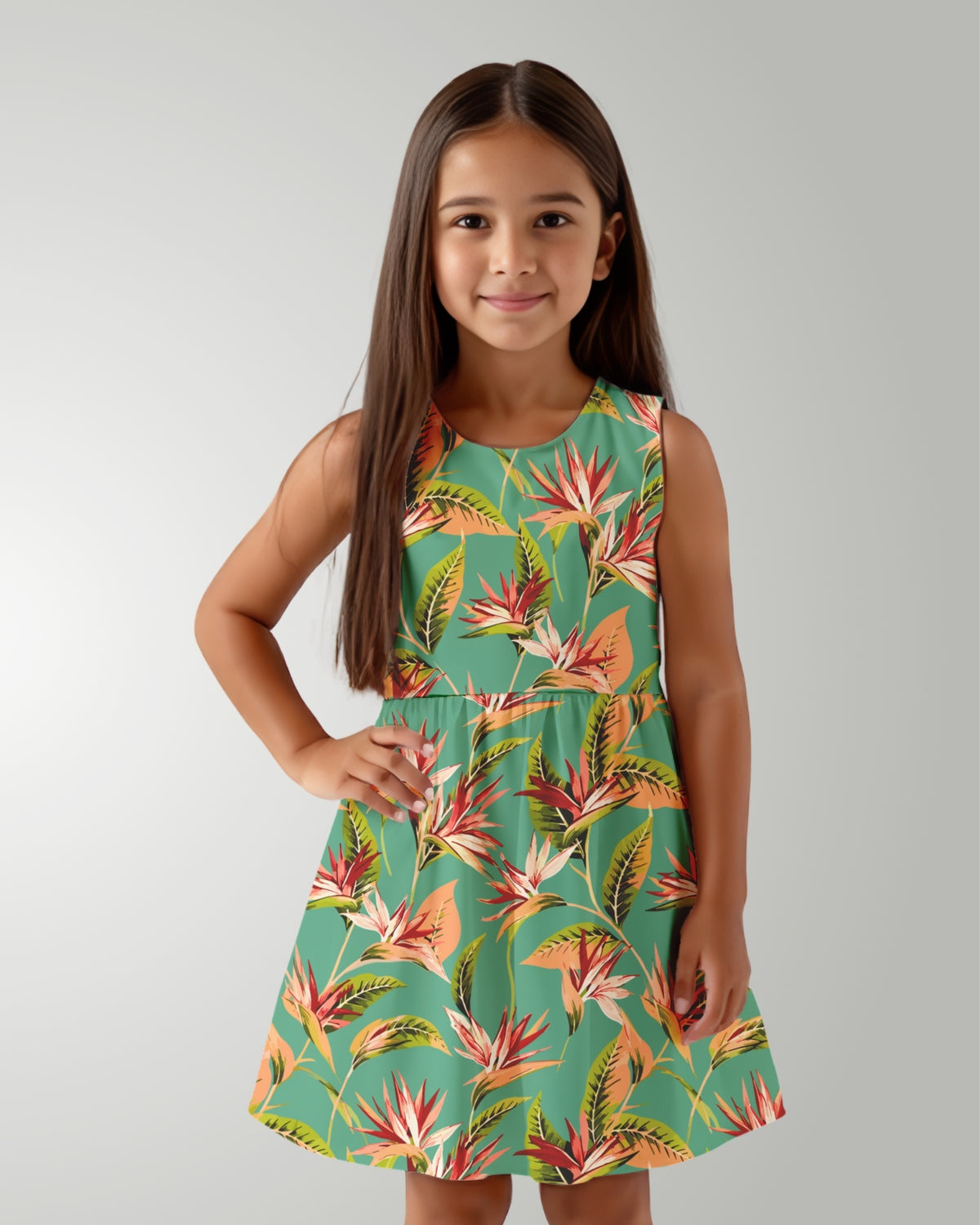 Girls Sun Dress - Tropical Melody
