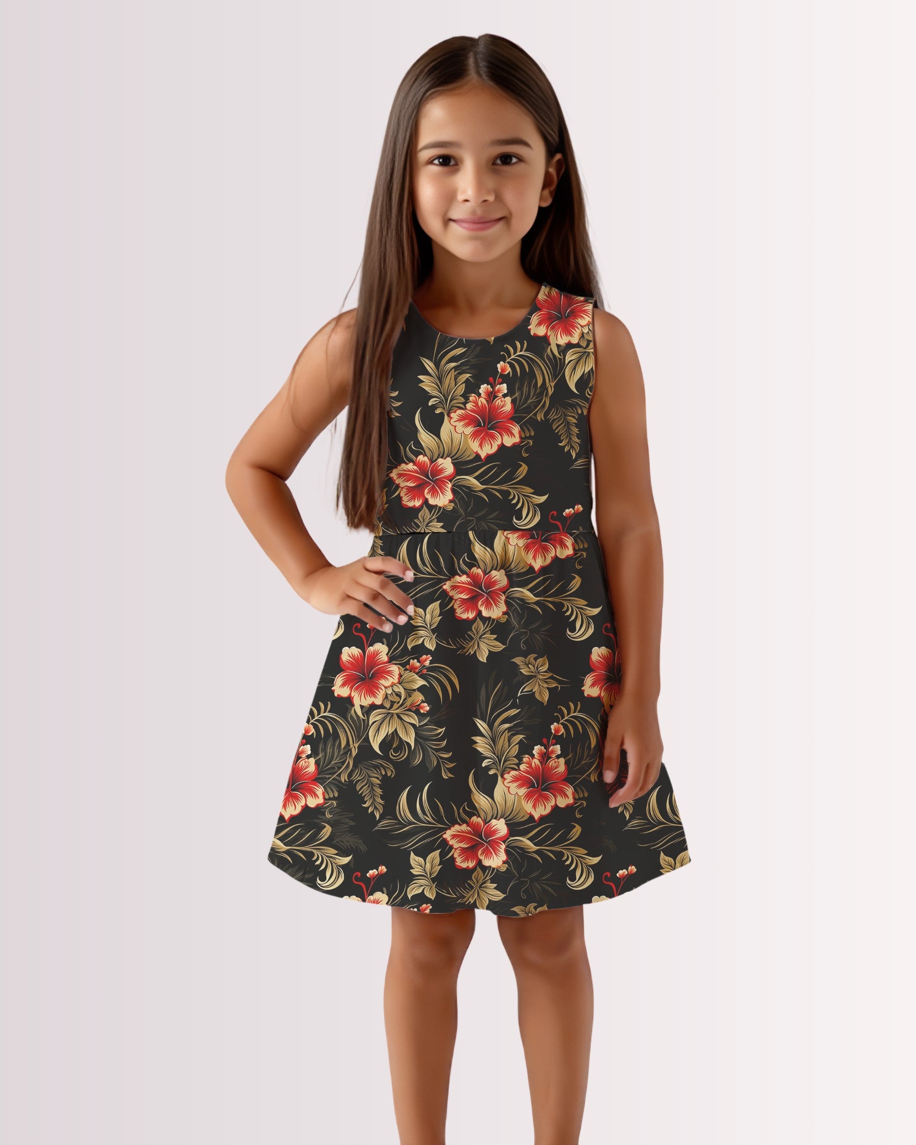 Girls Sun Dress - Vintage Hawaiian I