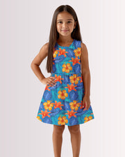Girls Sun Dress - Hawaiian Tropix II