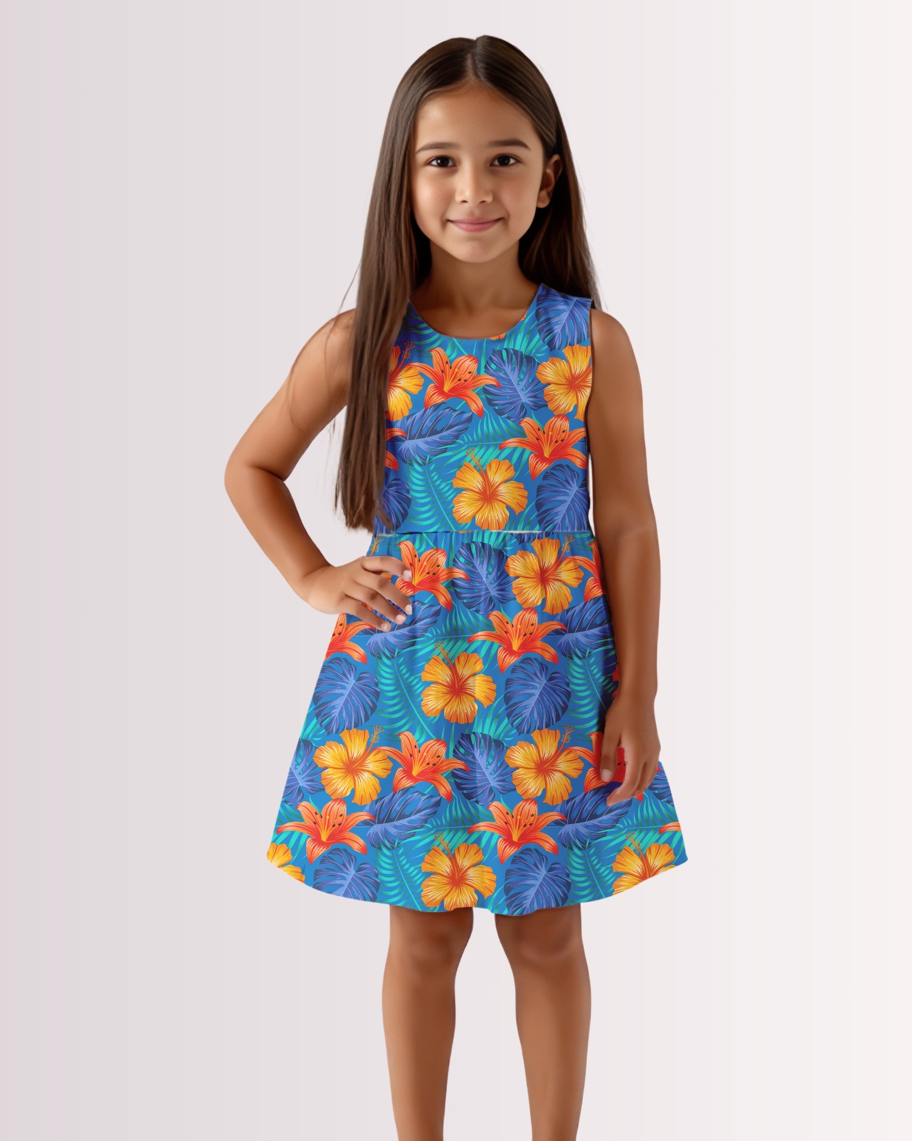 Girls Sun Dress - Hawaiian Tropix II