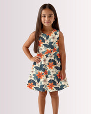 Girls Sun Dress - Tropical Floral II