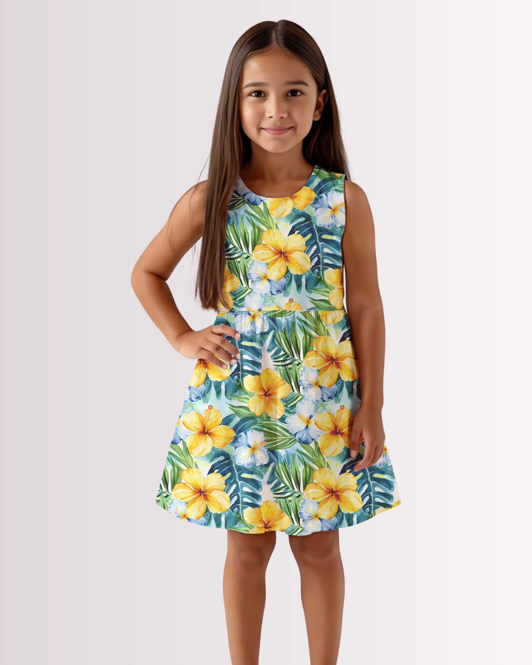 Girls Sun Dress - Hawaiian III