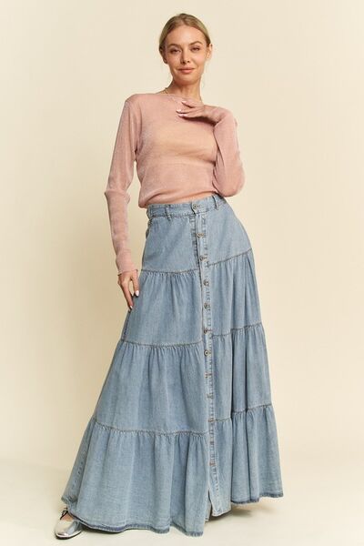 Glitter Mesh Lettuce Hem Long Sleeve Top