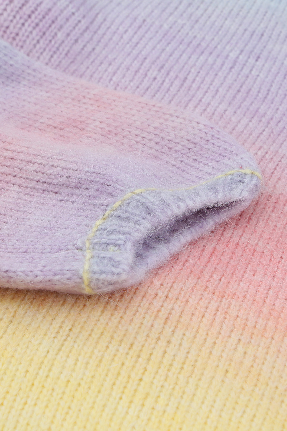 Gradient open front drop shoulder cardigan.