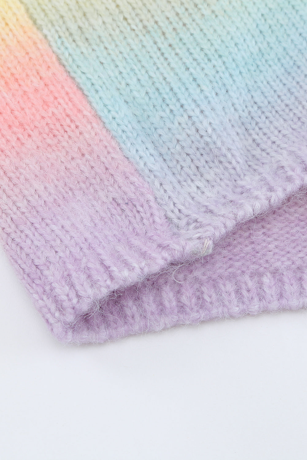 Gradient open front drop shoulder cardigan.