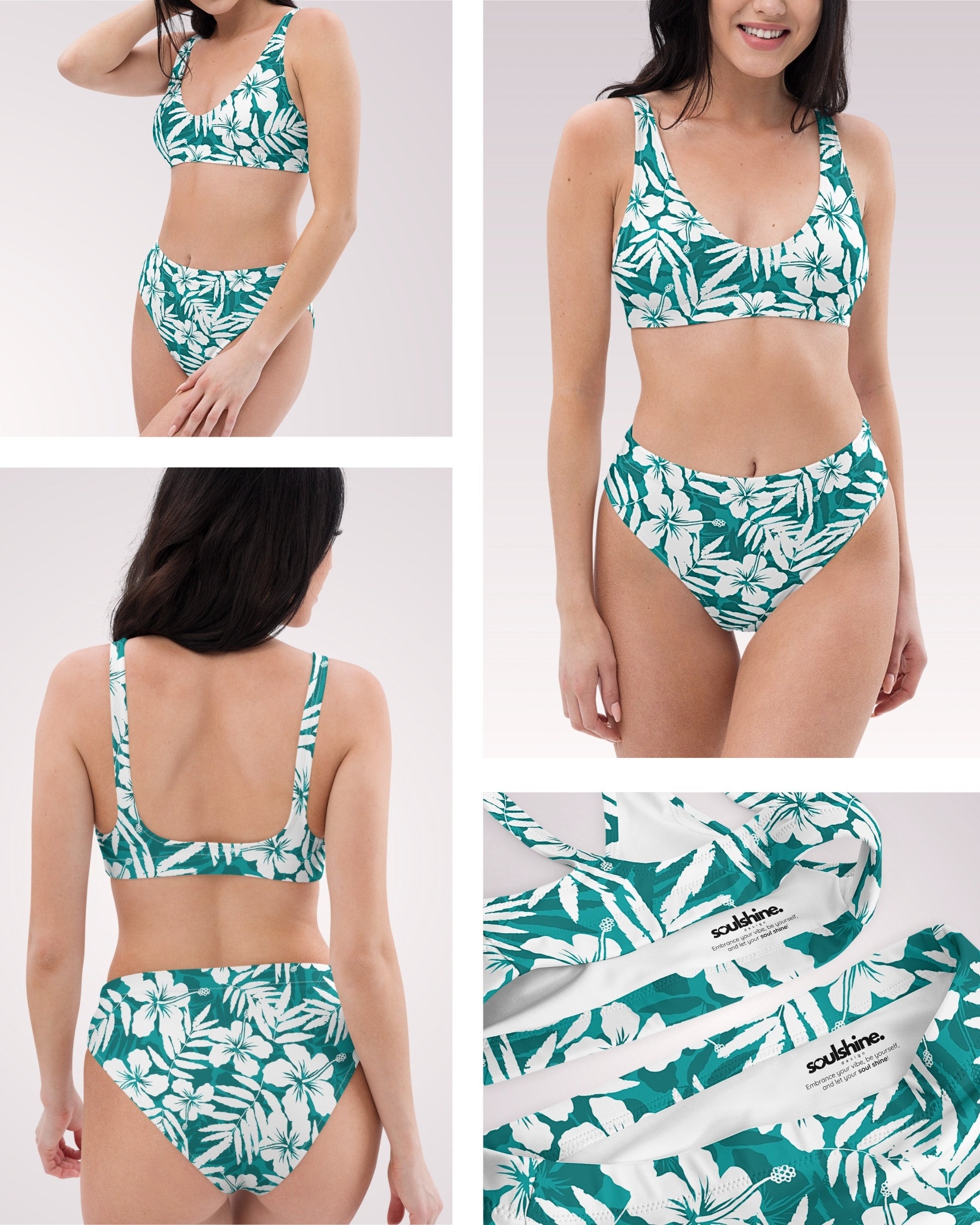 High Waist Bikini - Hawaiian Tropix II