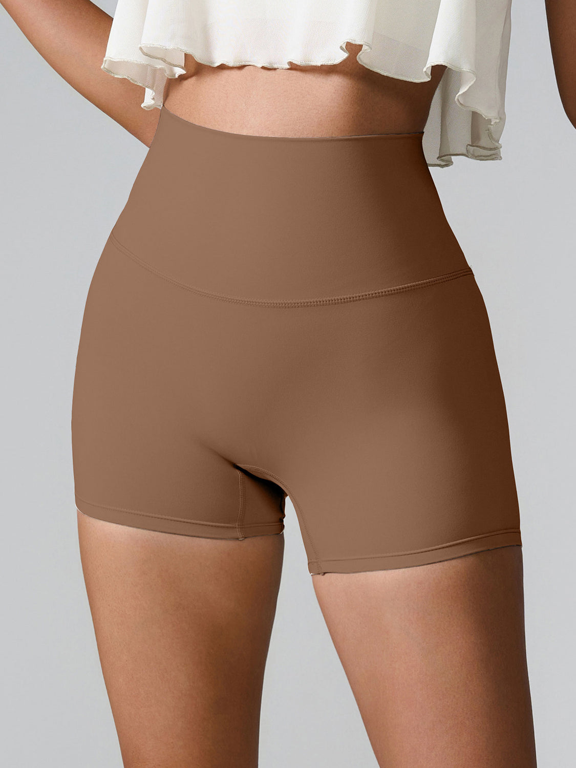 High waist active shorts with pockets.