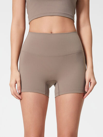 High waist active shorts.
