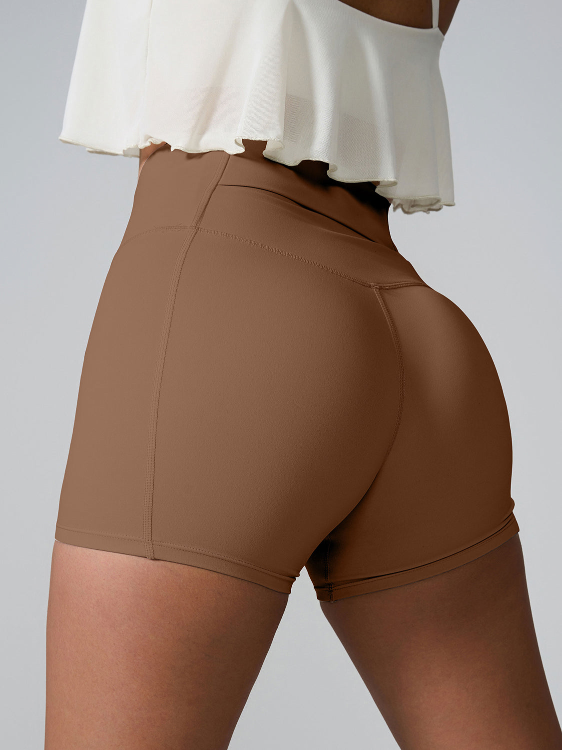 High waist active shorts with pockets.