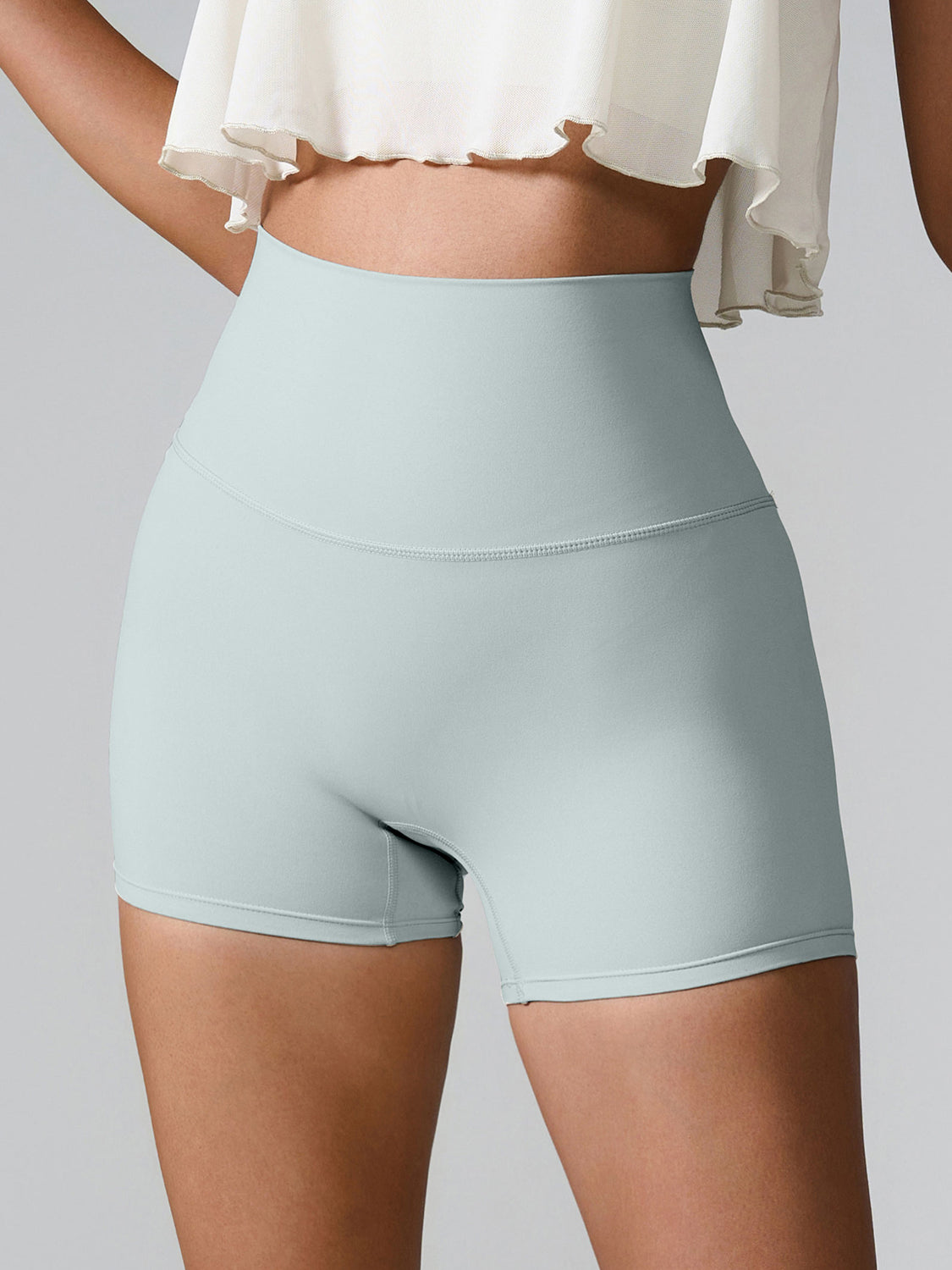 High waist active shorts with pockets.