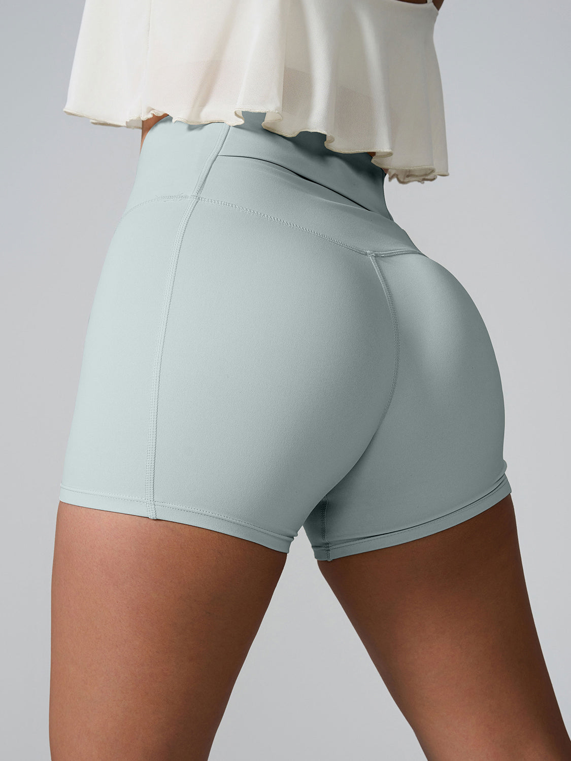 High waist active shorts with pockets.