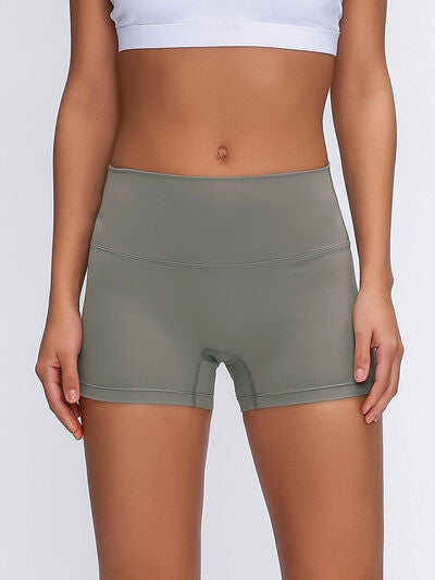 High waist active shorts.
