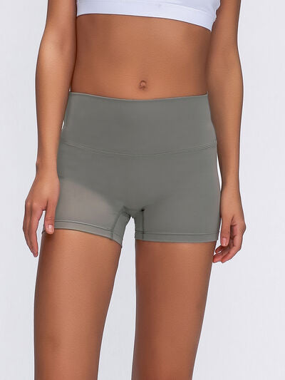 High waist active shorts.
