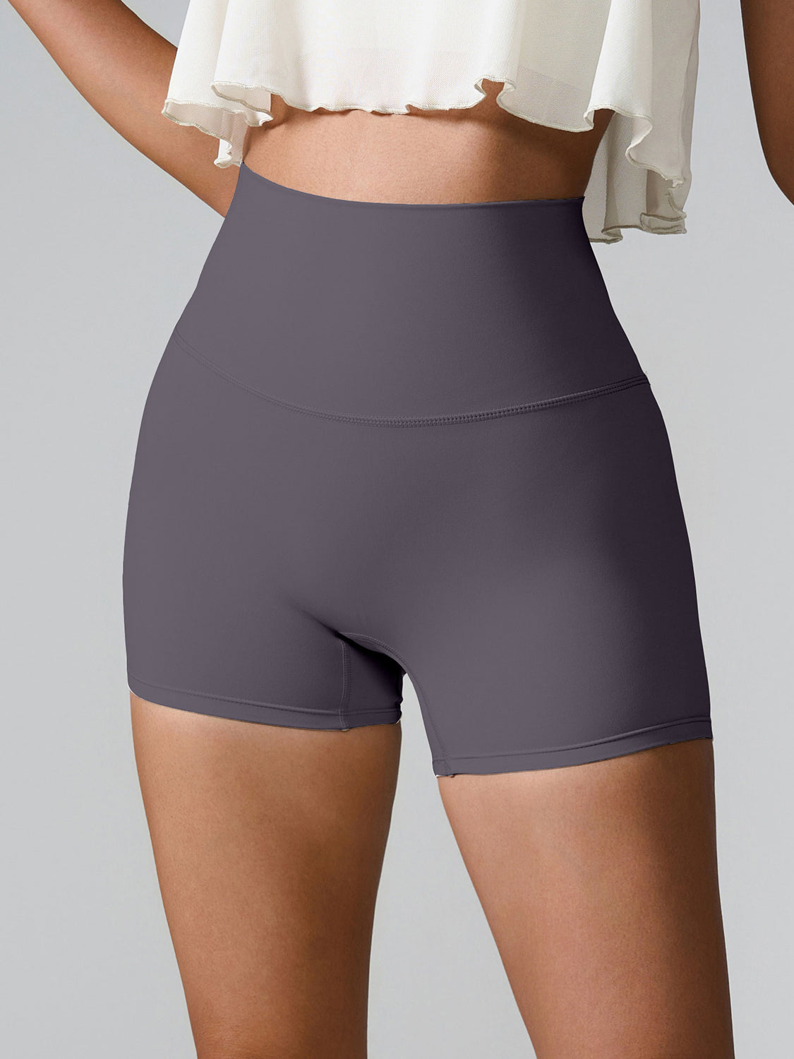 High waist active shorts with pockets.