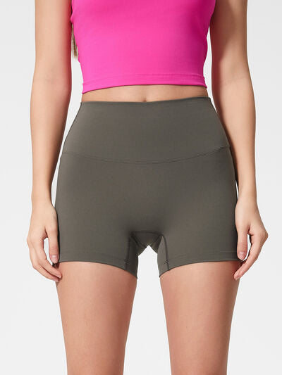 High waist active shorts.