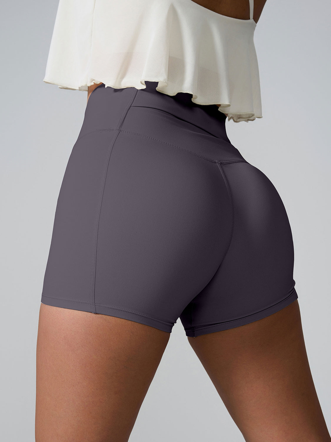 High waist active shorts with pockets.