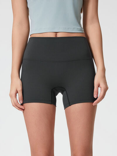 High waist active shorts.