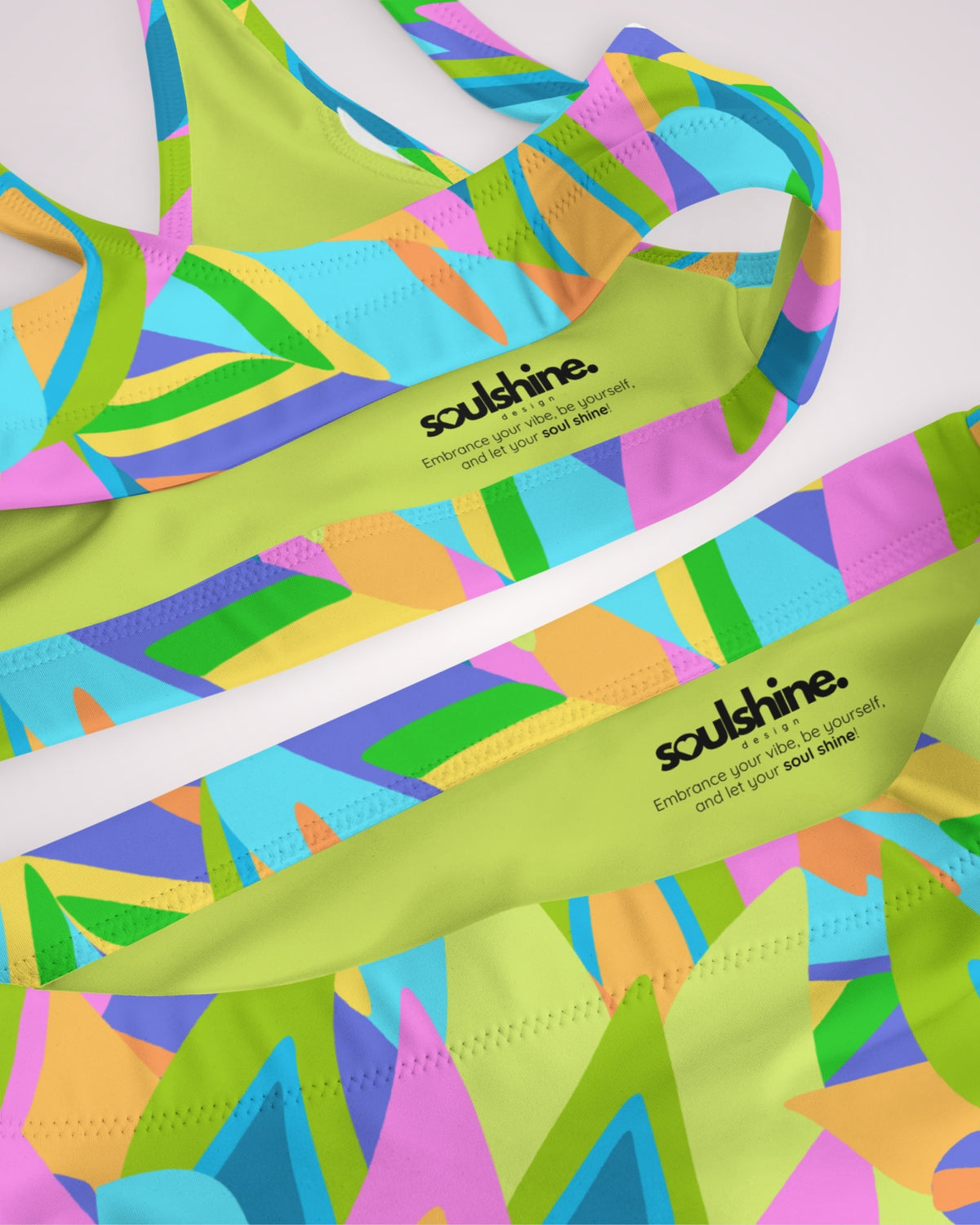 High Waist Bikini - Colorful Abstract IX