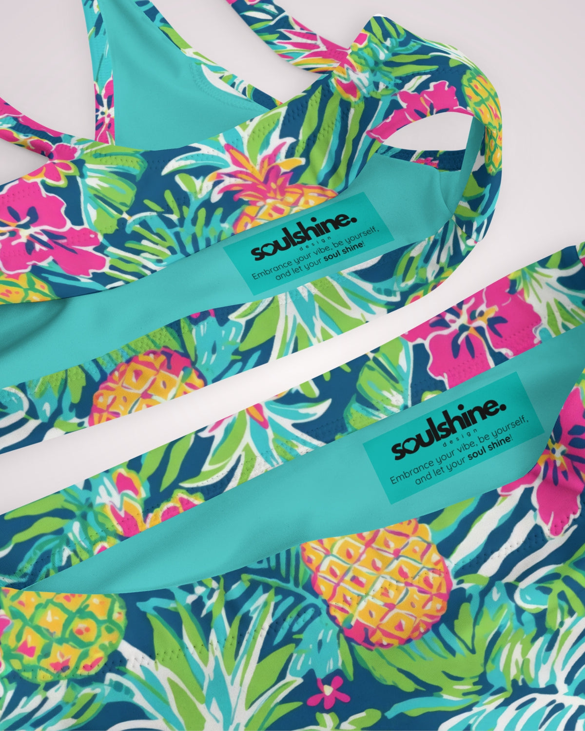 High Waist Bikini - Pineapples VI