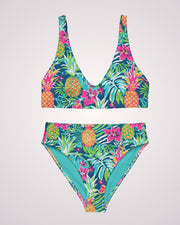High Waist Bikini - Pineapples VI