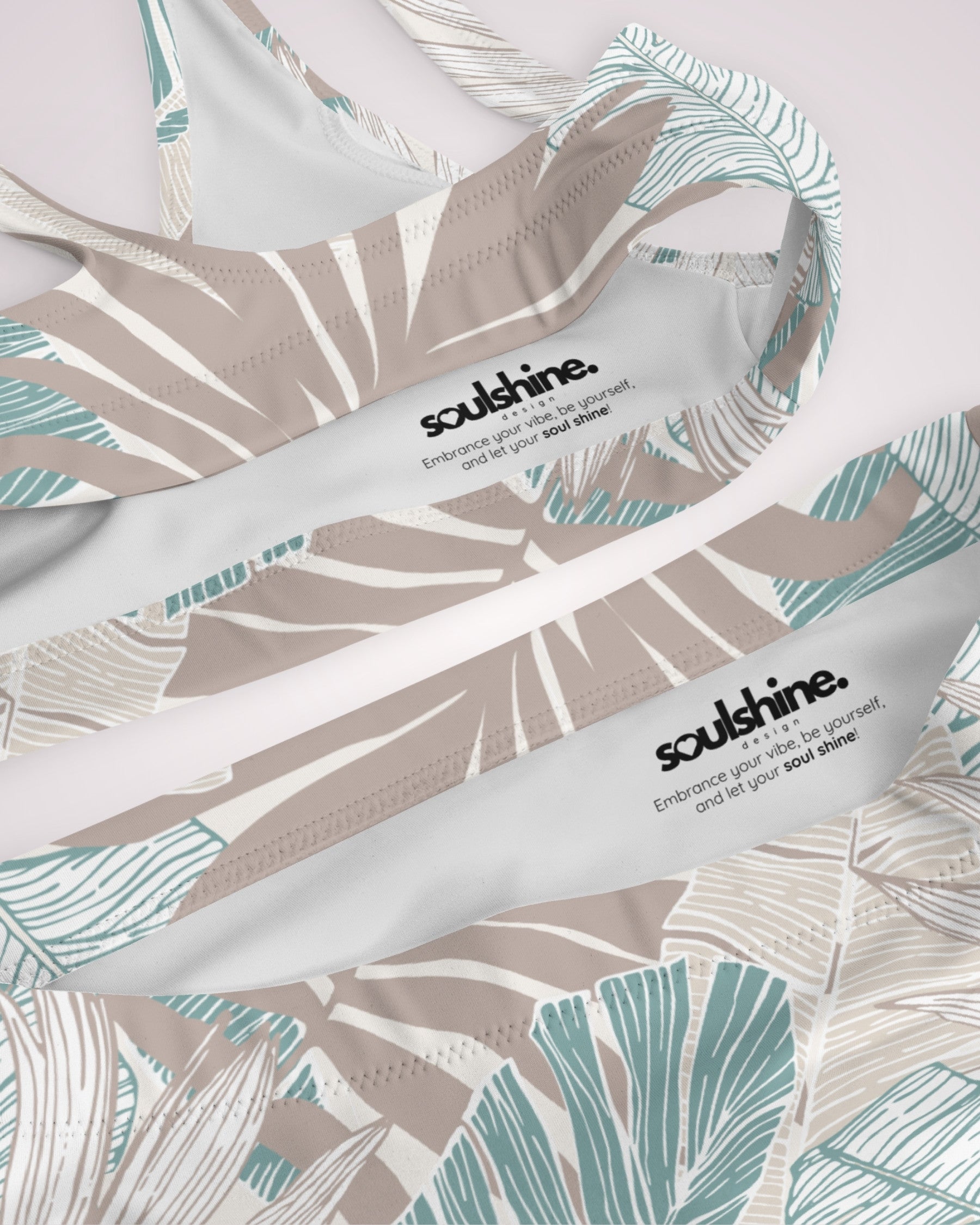 High Waist Bikini - Tropical Palms II