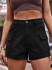 High waist seam detail active shorts.