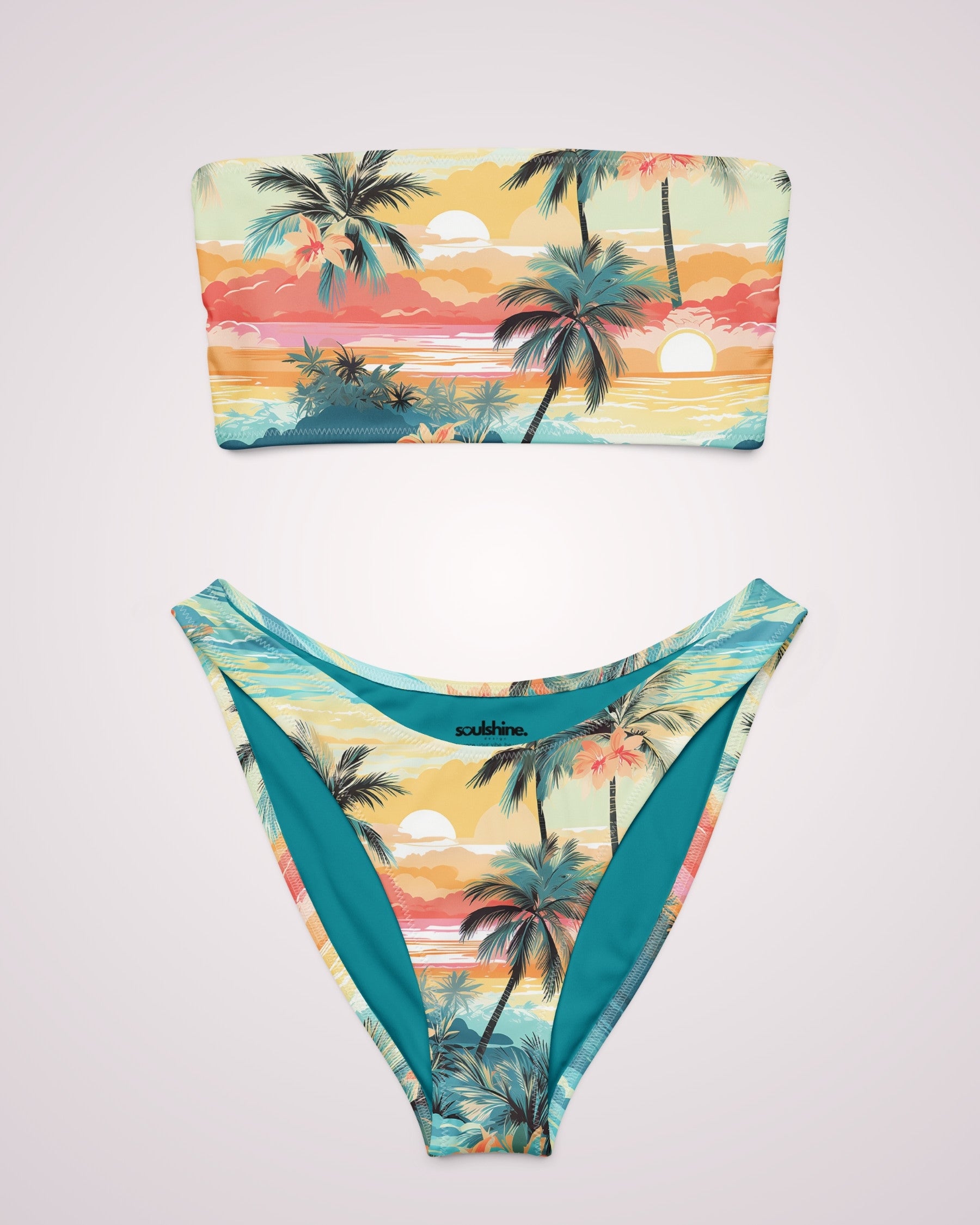 Bandeau Bikini - Tropical Beach V