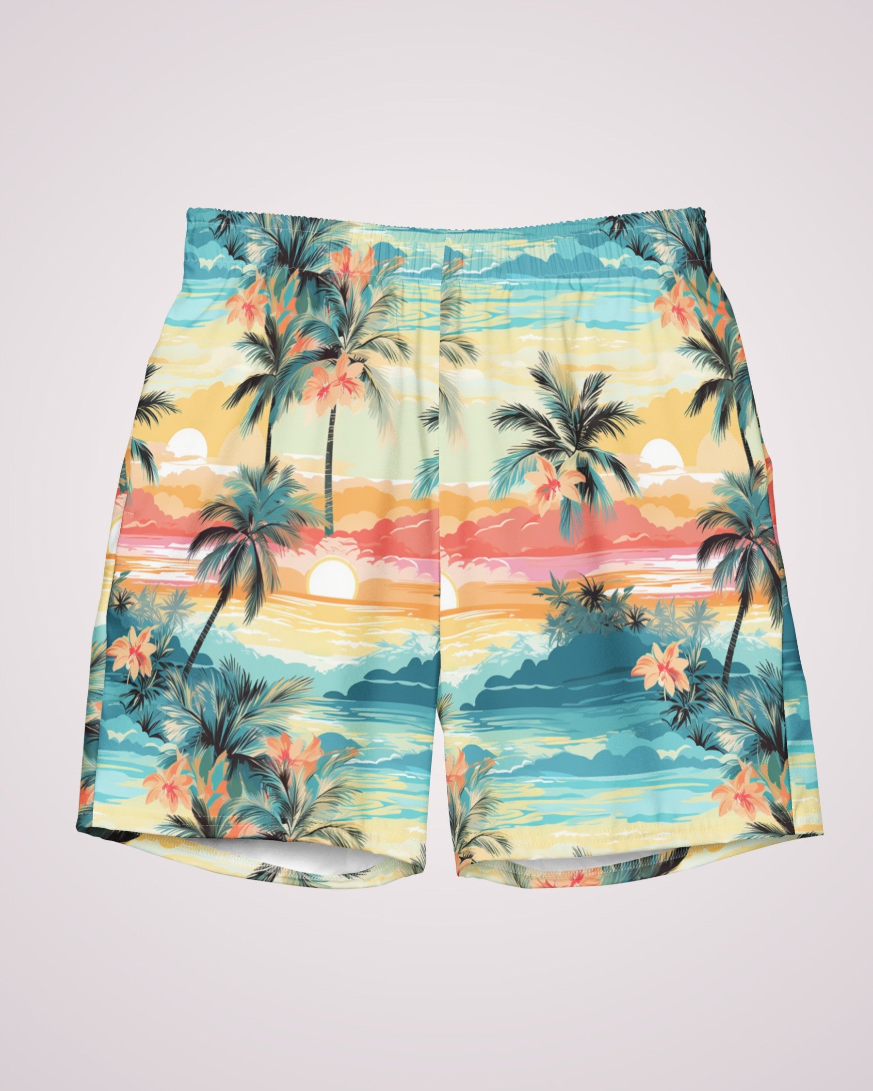 Mens Swim Trunks - Tropical Beach V