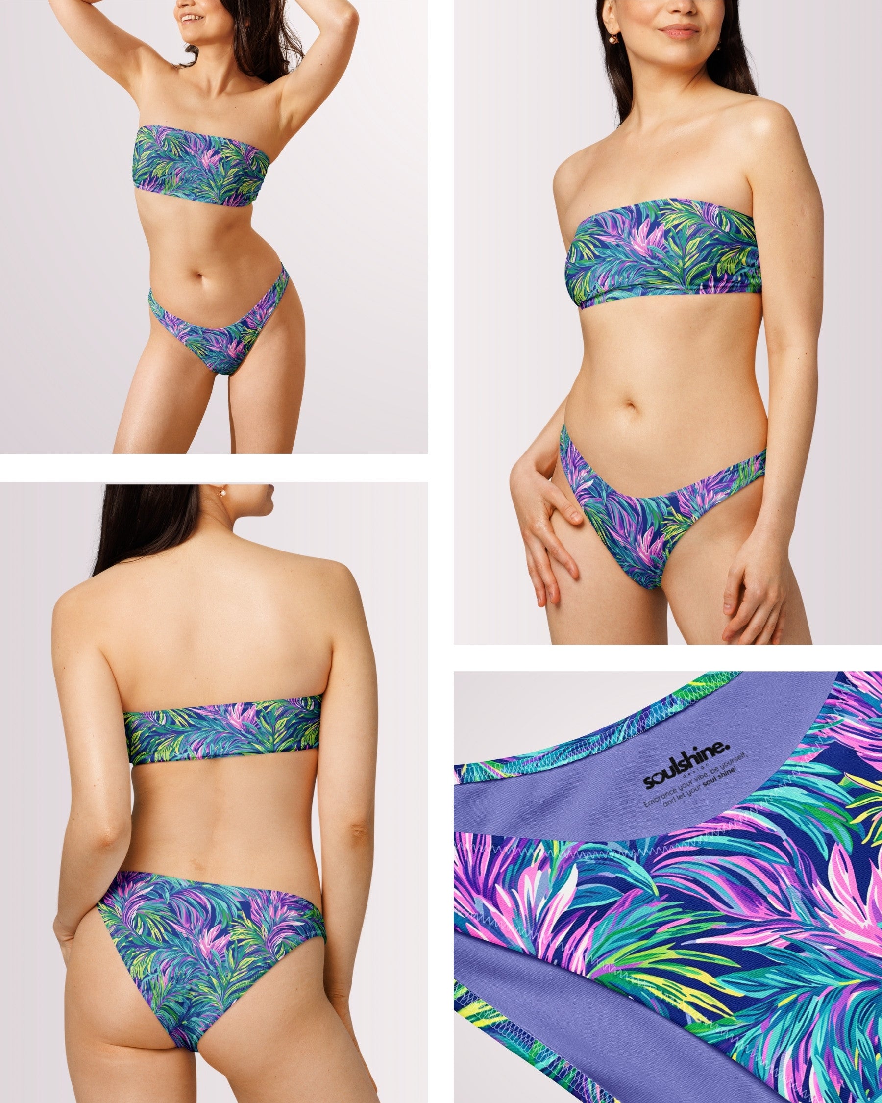 Bandeau Bikini - Tropical Palms IV