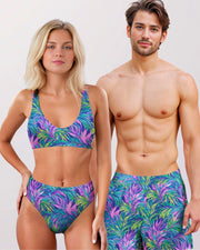 Couples Matching Swimsuits - Tropical Palms IV