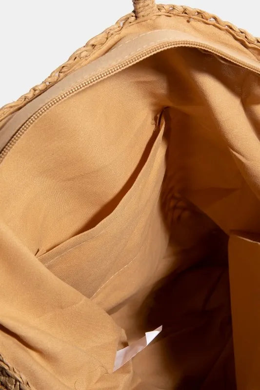 Medium intricate braided tote bag.