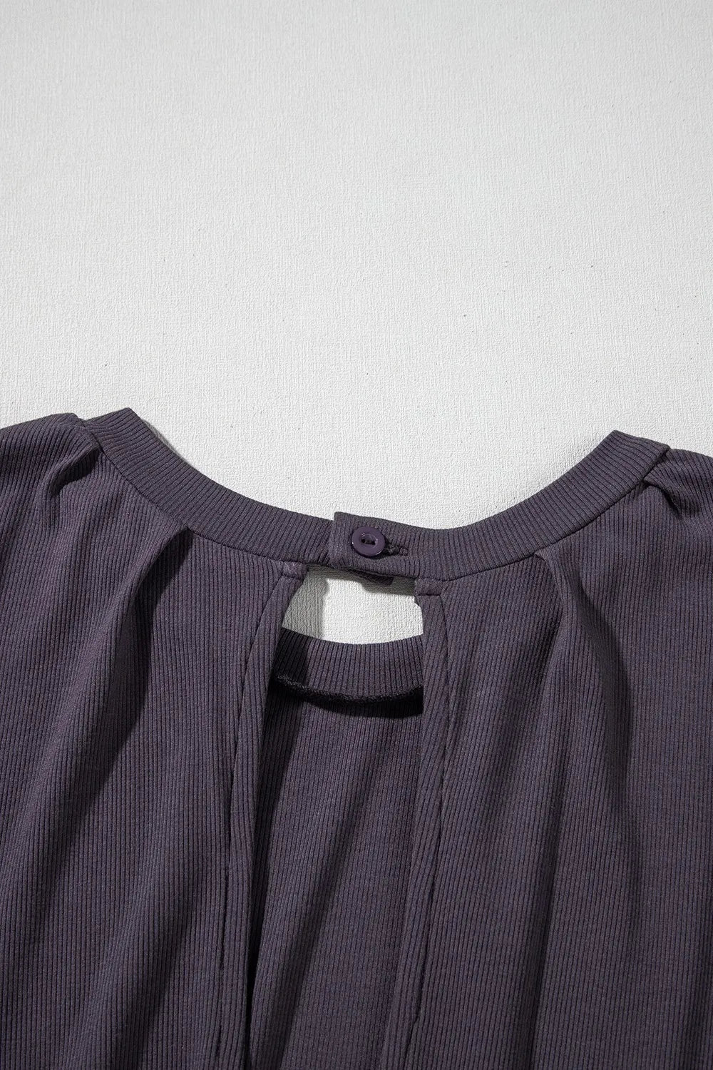 Knit Open Back Cap Sleeve Drawstring Romper.