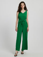 Single Shoulder Tie Waist Romper.
