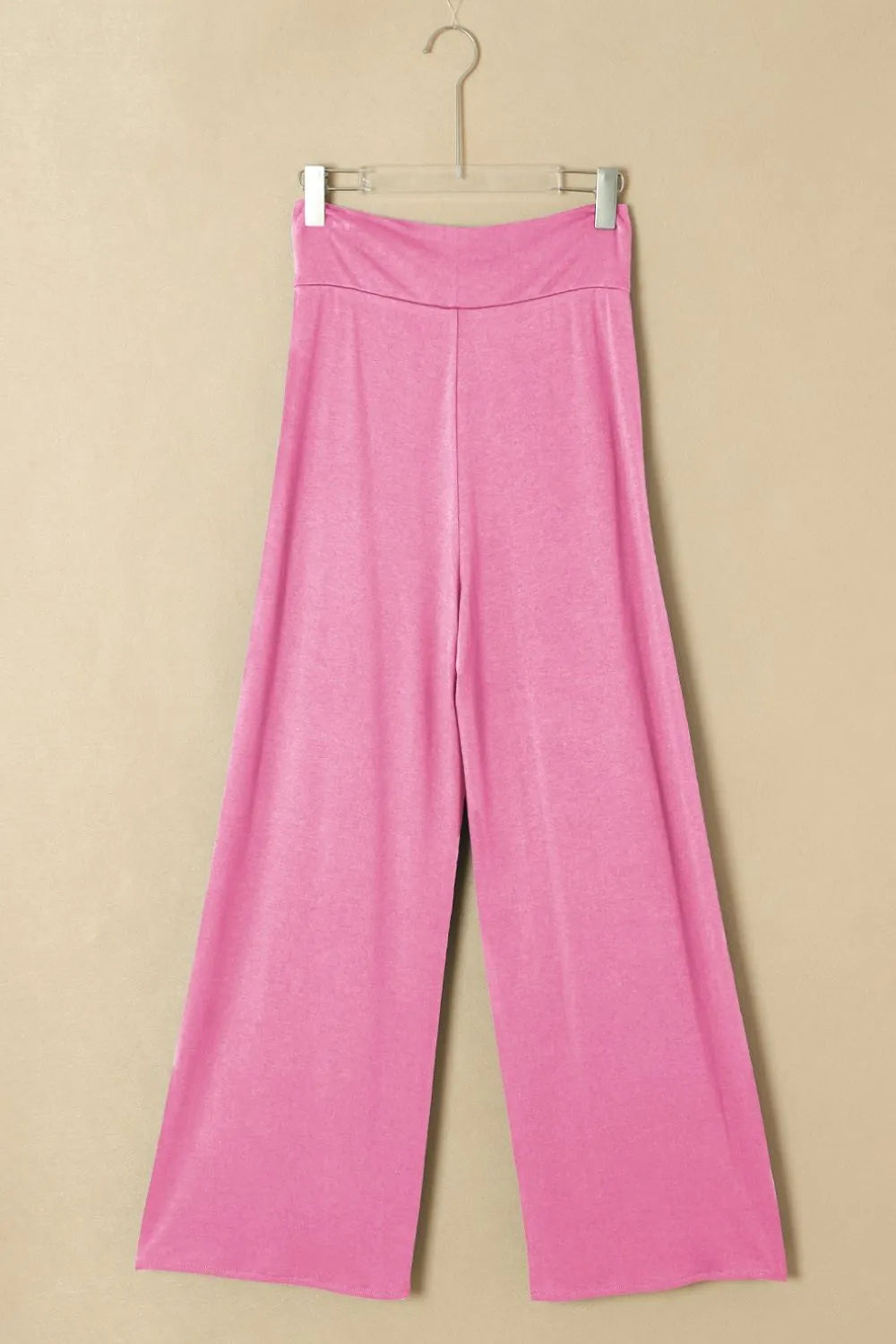 Knotted waist split leg relaxed pants with tie.